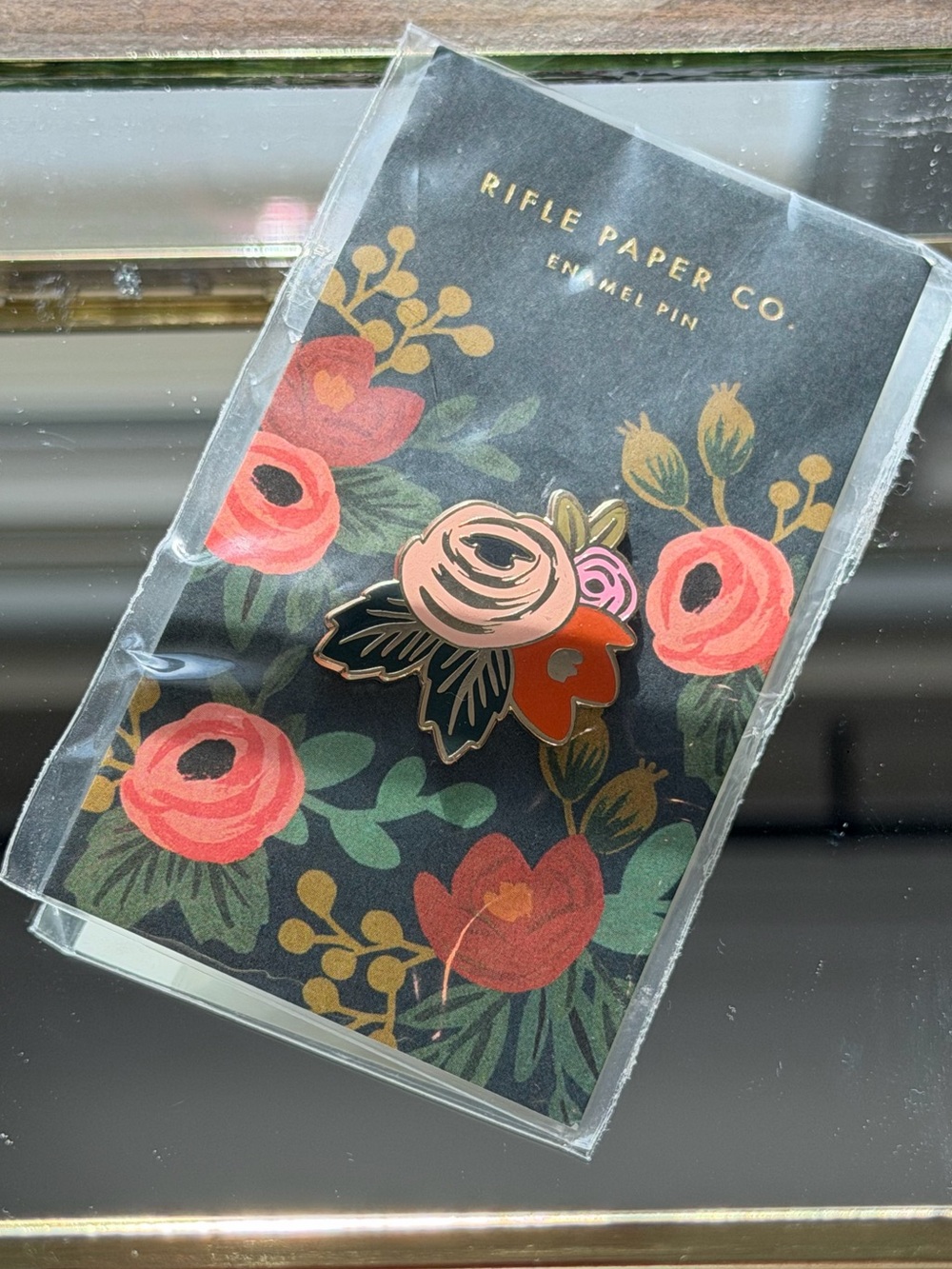 Rifle Paper Co. Rosa (Garden Party) Floral Enamel Pin